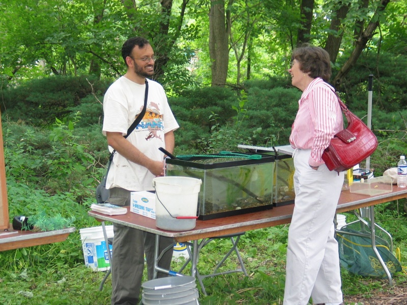 Sajjad Lateef chatting with Dottie Humbert at Springbrook  