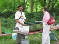 Sajjad Lateef chatting with Dottie Humbert at Springbrook